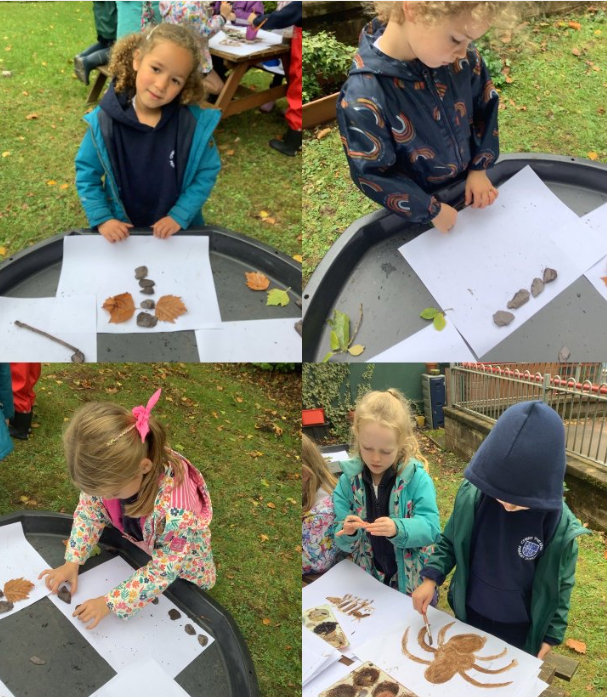 We have enjoyed using natural resources to make minibeasts!  Outdoor learning is great!
