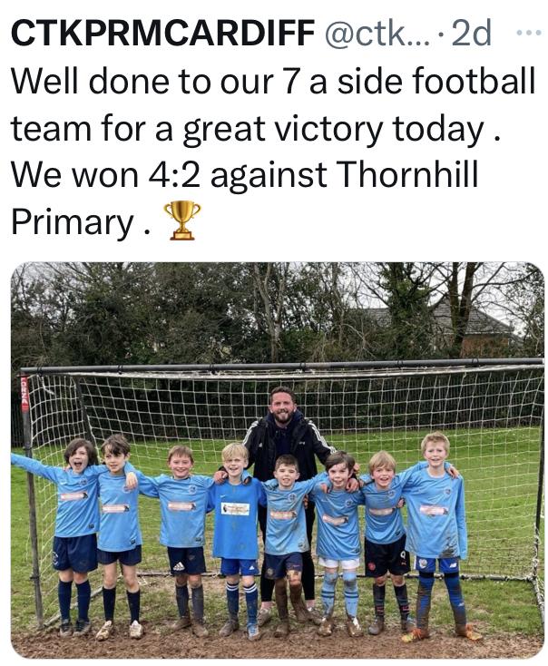 A fantastic result for our football team's first match-ardderchog!